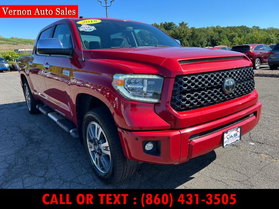 2018 Toyota Tundra 4WD Platinum CrewMax 5.5'' Bed 5.7L (Natl), available for sale in Manchester, Connecticut | Vernon Auto Sale & Service. Manchester, Connecticut 2018 Toyota Tundra 4WD Platinum CrewMax 5.5'' Bed 5.7L (Natl), available for sale in Manchester, Connecticut | Vernon Auto Sale & Service. Manchester, Connecticut