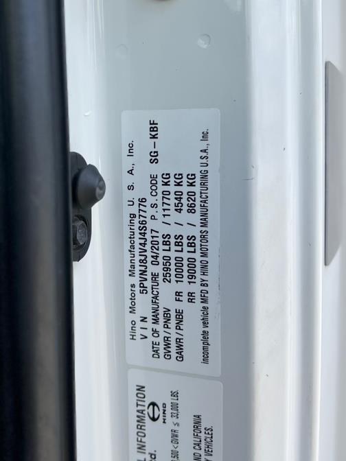 2018 Hino 268A 26FT SUPREME BOX/MAXON LIFTGATE NON CDL, available for sale in Paterson, New Jersey | Speedway Motors LLC. Paterson, New Jersey 2018 Hino 268A 26FT SUPREME BOX/MAXON LIFTGATE NON CDL, available for sale in Paterson, New Jersey | Speedway Motors LLC. Paterson, New Jersey