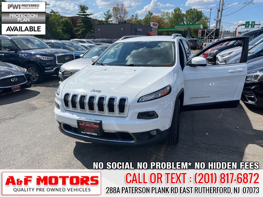 2015 Jeep Cherokee 4WD 4dr Limited, available for sale in East Rutherford, New Jersey | A&F Motors LLC. East Rutherford, New Jersey