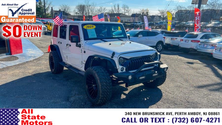 2018 Jeep Wrangler JK Unlimited Sahara 4x4, available for sale in Perth Amboy, New Jersey | All State Motor Inc. Perth Amboy, New Jersey 2018 Jeep Wrangler JK Unlimited Sahara 4x4, available for sale in Perth Amboy, New Jersey | All State Motor Inc. Perth Amboy, New Jersey
