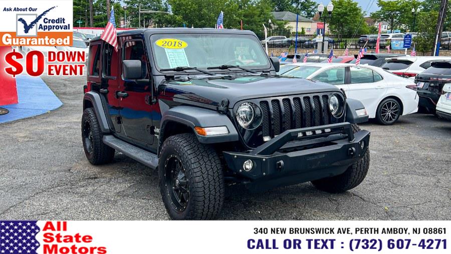 2018 Jeep Wrangler Unlimited Sport S 4x4, available for sale in Perth Amboy, New Jersey | All State Motor Inc. Perth Amboy, New Jersey 2018 Jeep Wrangler Unlimited Sport S 4x4, available for sale in Perth Amboy, New Jersey | All State Motor Inc. Perth Amboy, New Jersey