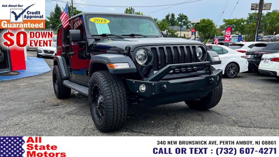 2018 Jeep Wrangler Unlimited Sport S 4x4, available for sale in Perth Amboy, New Jersey | All State Motor Inc. Perth Amboy, New Jersey 2018 Jeep Wrangler Unlimited Sport S 4x4, available for sale in Perth Amboy, New Jersey | All State Motor Inc. Perth Amboy, New Jersey