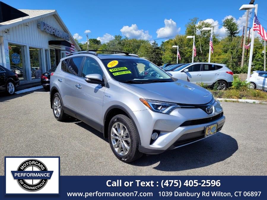 2018 Toyota RAV4 Hybrid Limited AWD (Natl), available for sale in Wilton, Connecticut | Performance Motor Cars Of Connecticut LLC. Wilton, Connecticut 2018 Toyota RAV4 Hybrid Limited AWD (Natl), available for sale in Wilton, Connecticut | Performance Motor Cars Of Connecticut LLC. Wilton, Connecticut