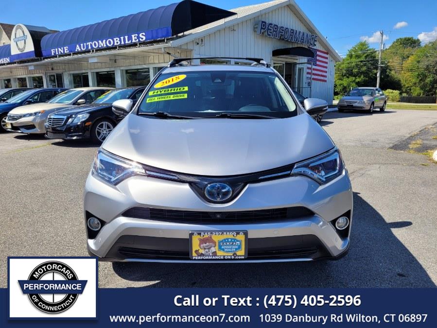 2018 Toyota RAV4 Hybrid Limited AWD (Natl), available for sale in Wilton, Connecticut | Performance Motor Cars Of Connecticut LLC. Wilton, Connecticut 2018 Toyota RAV4 Hybrid Limited AWD (Natl), available for sale in Wilton, Connecticut | Performance Motor Cars Of Connecticut LLC. Wilton, Connecticut