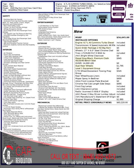 2024 Ram 3500 Big Horn, available for sale in Avenel, New Jersey | Car Revolution. Avenel, New Jersey 2024 Ram 3500 Big Horn, available for sale in Avenel, New Jersey | Car Revolution. Avenel, New Jersey