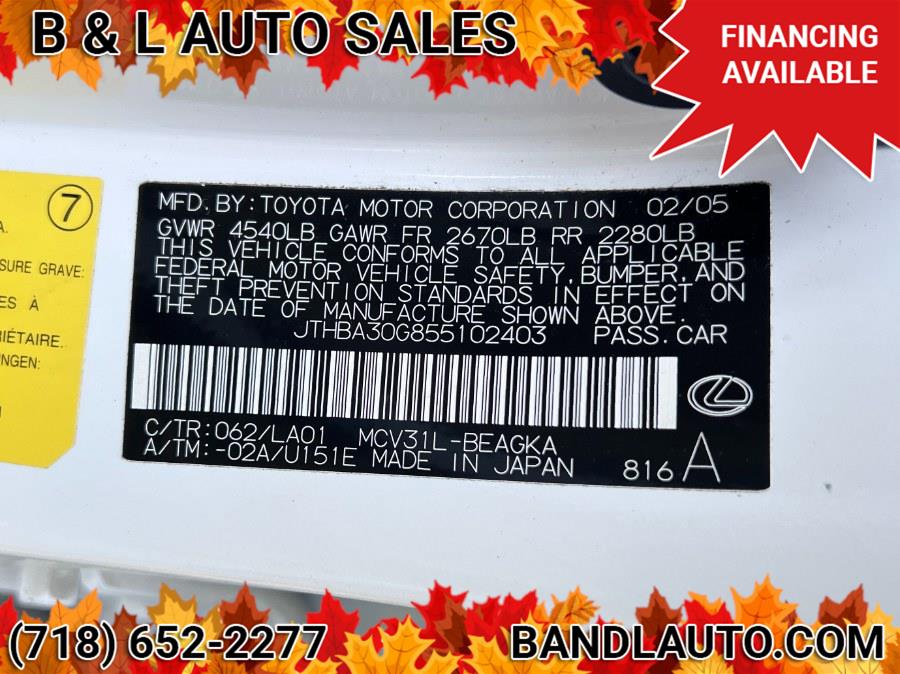 2005 Lexus ES 330 4dr Sedan, available for sale in Bronx, New York | B & L Auto Sales LLC. Bronx, New York 2005 Lexus ES 330 4dr Sedan, available for sale in Bronx, New York | B & L Auto Sales LLC. Bronx, New York