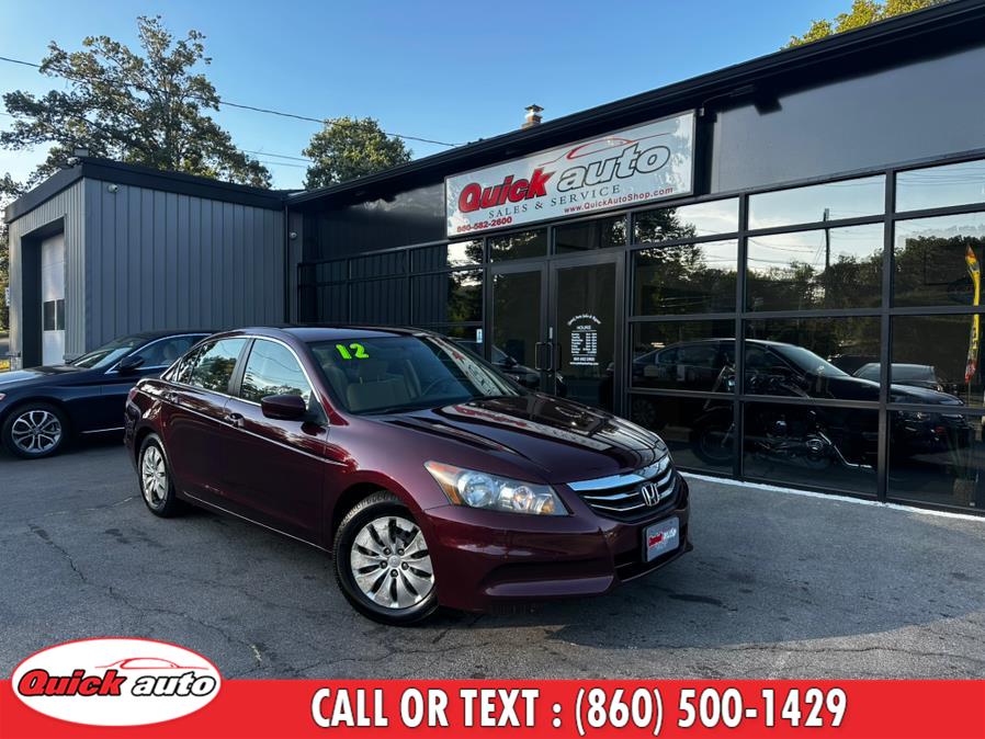 2012 Honda Accord Sdn 4dr I4 Auto LX, available for sale in Bristol, Connecticut | Quick Auto LLC. Bristol, Connecticut 2012 Honda Accord Sdn 4dr I4 Auto LX, available for sale in Bristol, Connecticut | Quick Auto LLC. Bristol, Connecticut