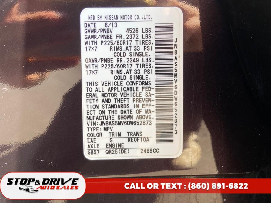 2013 Nissan Rogue AWD 4dr SV, available for sale in East Windsor, Connecticut | Stop & Drive Auto Sales. East Windsor, Connecticut 2013 Nissan Rogue AWD 4dr SV, available for sale in East Windsor, Connecticut | Stop & Drive Auto Sales. East Windsor, Connecticut
