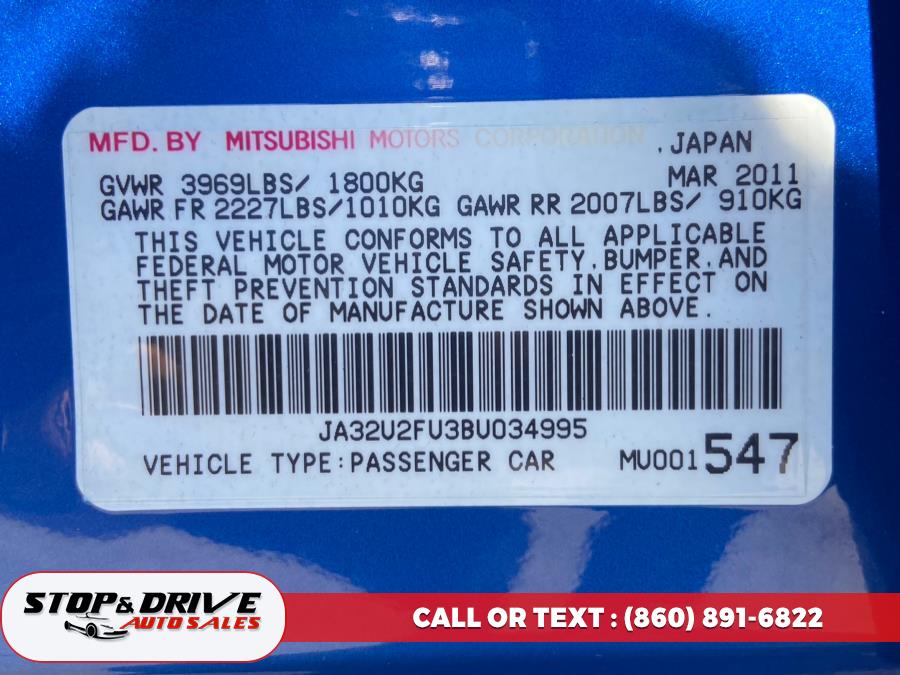 2011 Mitsubishi Lancer 4dr Sdn Man ES FWD, available for sale in East Windsor, Connecticut | Stop & Drive Auto Sales. East Windsor, Connecticut 2011 Mitsubishi Lancer 4dr Sdn Man ES FWD, available for sale in East Windsor, Connecticut | Stop & Drive Auto Sales. East Windsor, Connecticut