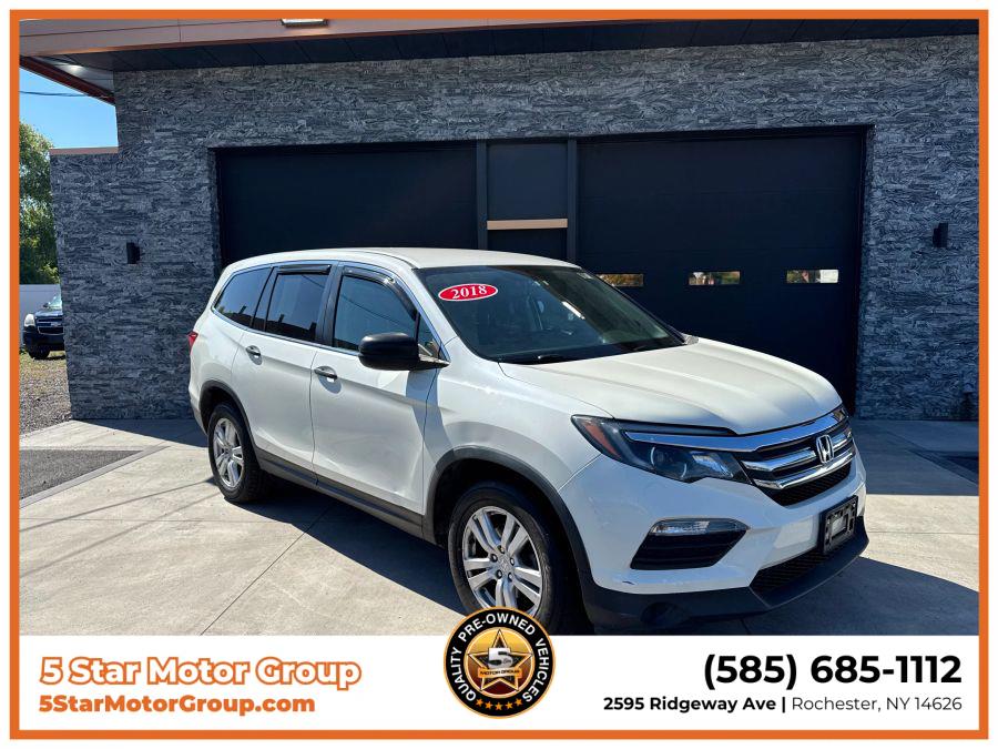 2018 Honda Pilot LX Sport Utility 4D, available for sale in Rochester, New York | 5 Star Motor Group. Rochester, New York 2018 Honda Pilot LX Sport Utility 4D, available for sale in Rochester, New York | 5 Star Motor Group. Rochester, New York