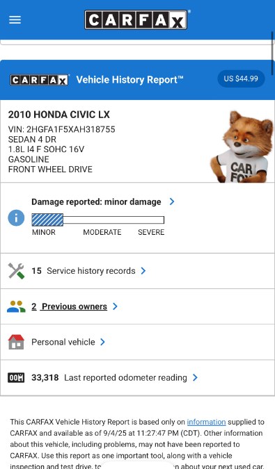 2010 Honda Civic Sdn LX 4dr Auto, available for sale in Riverside, California | Big Timin Motors LLC. Riverside, California 2010 Honda Civic Sdn LX 4dr Auto, available for sale in Riverside, California | Big Timin Motors LLC. Riverside, California
