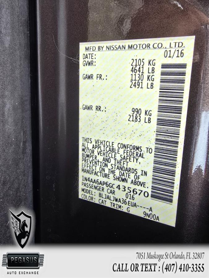 2016 Nissan Maxima 4dr Sdn 3.5 SV, available for sale in Orlando, Florida | Pegasus Auto Exchange. Orlando, Florida 2016 Nissan Maxima 4dr Sdn 3.5 SV, available for sale in Orlando, Florida | Pegasus Auto Exchange. Orlando, Florida