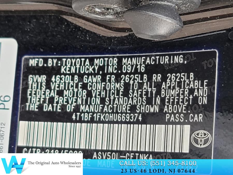 2017 Toyota Camry LE Auto (Natl), available for sale in Lodi, New Jersey | AW Auto & Truck Wholesalers, Inc. Lodi, New Jersey 2017 Toyota Camry LE Auto (Natl), available for sale in Lodi, New Jersey | AW Auto & Truck Wholesalers, Inc. Lodi, New Jersey