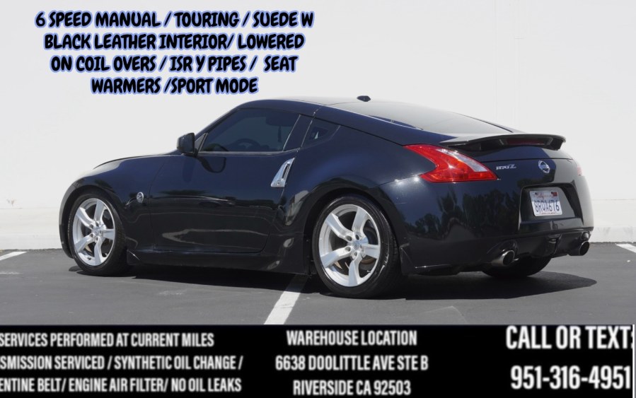 2010 Nissan 370Z TOURING (BLACK LEATHER W SUEDE) 6 SPEED / LOWERED/ CARB LEGAL GOODIES!!, available for sale in Riverside, California | Big Timin Motors LLC. Riverside, California 2010 Nissan 370Z TOURING (BLACK LEATHER W SUEDE) 6 SPEED / LOWERED/ CARB LEGAL GOODIES!!, available for sale in Riverside, California | Big Timin Motors LLC. Riverside, California