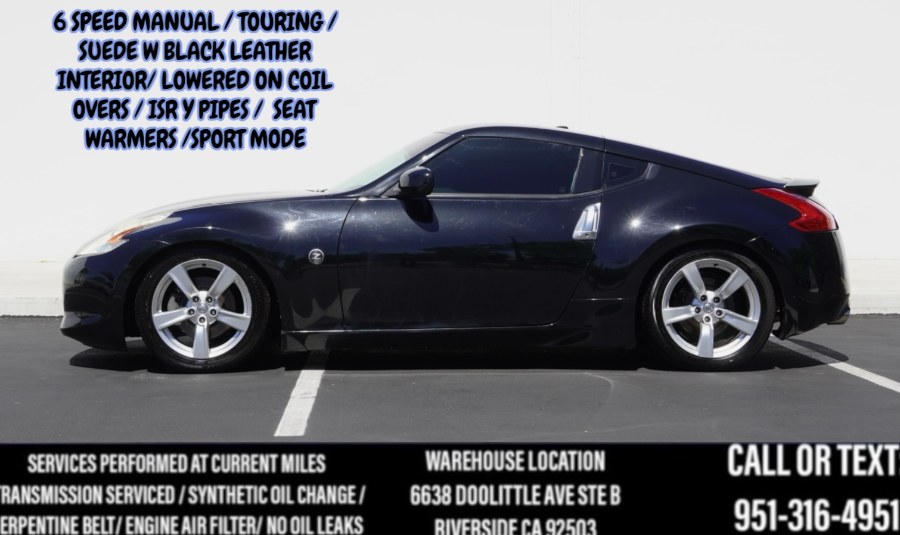 2010 Nissan 370Z TOURING (BLACK LEATHER W SUEDE) 6 SPEED / LOWERED/ CARB LEGAL GOODIES!!, available for sale in Riverside, California | Big Timin Motors LLC. Riverside, California 2010 Nissan 370Z TOURING (BLACK LEATHER W SUEDE) 6 SPEED / LOWERED/ CARB LEGAL GOODIES!!, available for sale in Riverside, California | Big Timin Motors LLC. Riverside, California