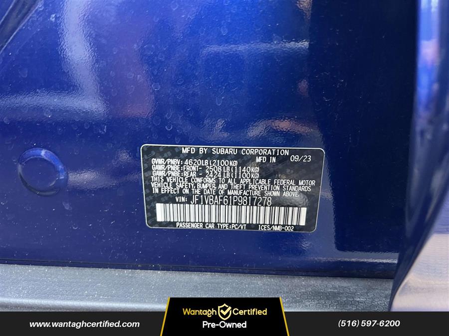 2023 Subaru Wrx Premium Manual, available for sale in Wantagh, New York | Wantagh Certified. Wantagh, New York 2023 Subaru Wrx Premium Manual, available for sale in Wantagh, New York | Wantagh Certified. Wantagh, New York