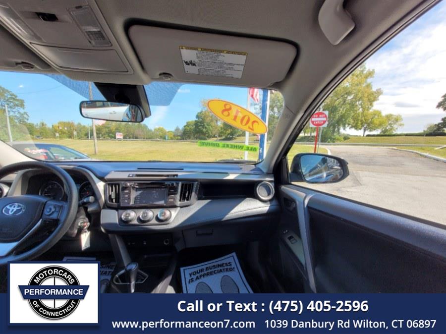 2018 Toyota RAV4 LE AWD (Natl), available for sale in Wilton, Connecticut | Performance Motor Cars Of Connecticut LLC. Wilton, Connecticut 2018 Toyota RAV4 LE AWD (Natl), available for sale in Wilton, Connecticut | Performance Motor Cars Of Connecticut LLC. Wilton, Connecticut