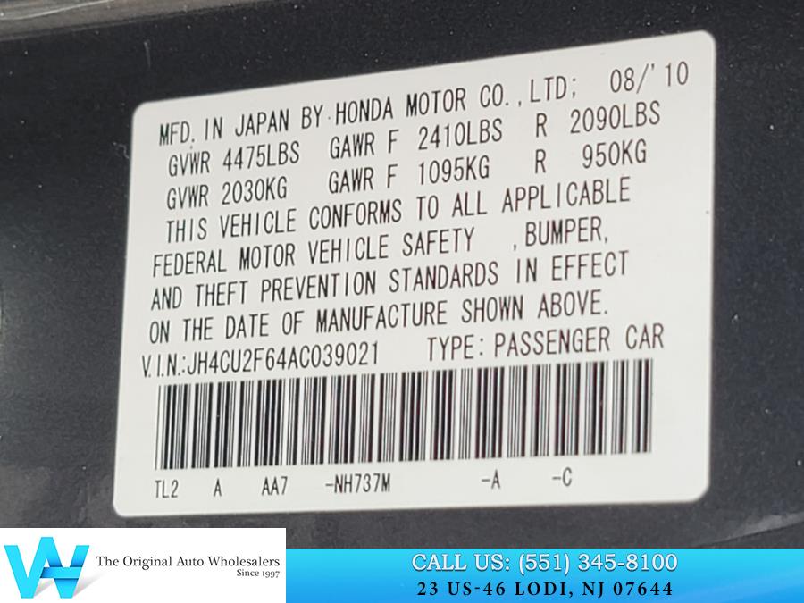 2010 Acura TSX 4dr Sdn I4 Auto, available for sale in Lodi, New Jersey | AW Auto & Truck Wholesalers, Inc. Lodi, New Jersey 2010 Acura TSX 4dr Sdn I4 Auto, available for sale in Lodi, New Jersey | AW Auto & Truck Wholesalers, Inc. Lodi, New Jersey