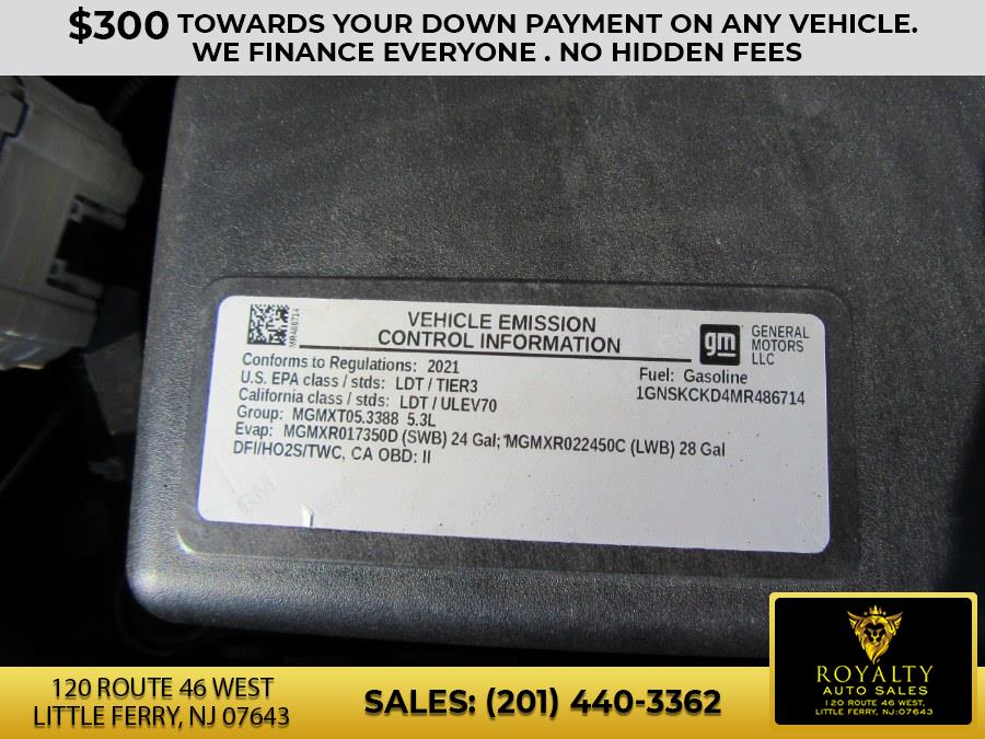 2021 Chevrolet Suburban 4WD 4dr LT, available for sale in Little Ferry, New Jersey | Royalty Auto Sales. Little Ferry, New Jersey 2021 Chevrolet Suburban 4WD 4dr LT, available for sale in Little Ferry, New Jersey | Royalty Auto Sales. Little Ferry, New Jersey