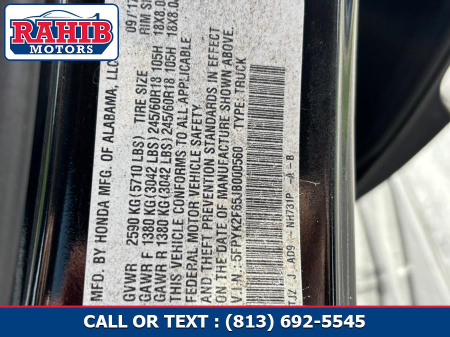 2018 Honda Ridgeline RTL-T 2WD, available for sale in Winter Park, Florida | Rahib Motors. Winter Park, Florida 2018 Honda Ridgeline RTL-T 2WD, available for sale in Winter Park, Florida | Rahib Motors. Winter Park, Florida