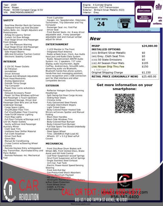 2020 Nissan Nv200 Compact Cargo SV I4, available for sale in Avenel, New Jersey | Car Revolution. Avenel, New Jersey 2020 Nissan Nv200 Compact Cargo SV I4, available for sale in Avenel, New Jersey | Car Revolution. Avenel, New Jersey