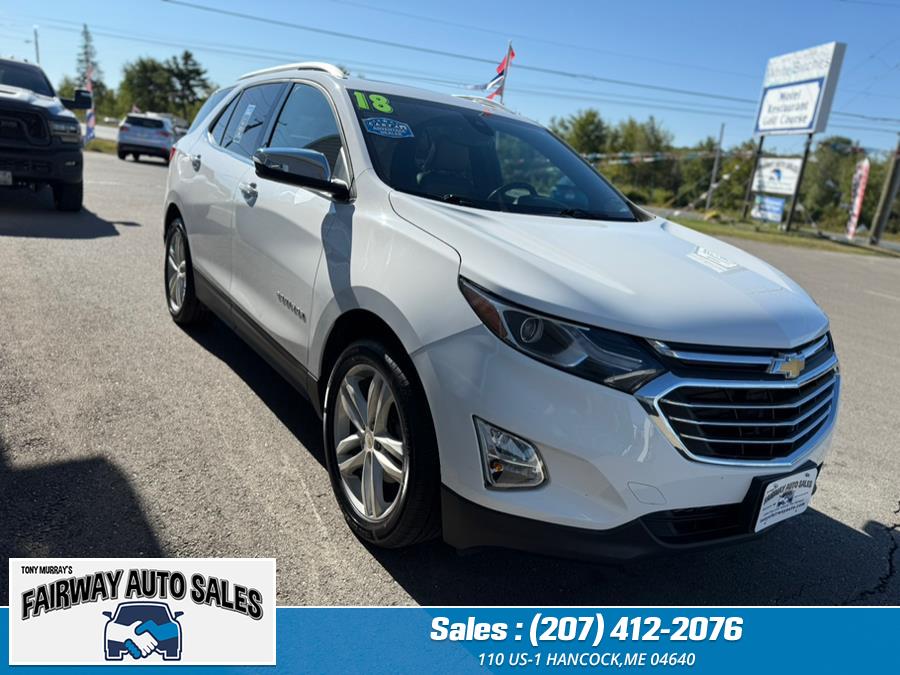 2018 Chevrolet Equinox Premiere AWD AWD 4dr Premier w/2LZ, available for sale in Hancock, Maine | Fairway Auto Sales. Hancock, Maine 2018 Chevrolet Equinox Premiere AWD AWD 4dr Premier w/2LZ, available for sale in Hancock, Maine | Fairway Auto Sales. Hancock, Maine