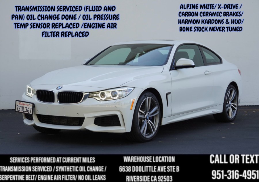 2014 F32 BMW N55 435i MSPORT X-DRIVE AWD/ ALPINE WHITE/ CARBON CERAMIC BRAKES + MORE, available for sale in Riverside, California | Big Timin Motors LLC. Riverside, California 2014 F32 BMW N55 435i MSPORT X-DRIVE AWD/ ALPINE WHITE/ CARBON CERAMIC BRAKES + MORE, available for sale in Riverside, California | Big Timin Motors LLC. Riverside, California