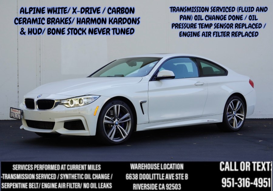 2014 F32 BMW N55 435i MSPORT X-DRIVE AWD/ ALPINE WHITE/ CARBON CERAMIC BRAKES + MORE, available for sale in Riverside, California | Big Timin Motors LLC. Riverside, California 2014 F32 BMW N55 435i MSPORT X-DRIVE AWD/ ALPINE WHITE/ CARBON CERAMIC BRAKES + MORE, available for sale in Riverside, California | Big Timin Motors LLC. Riverside, California