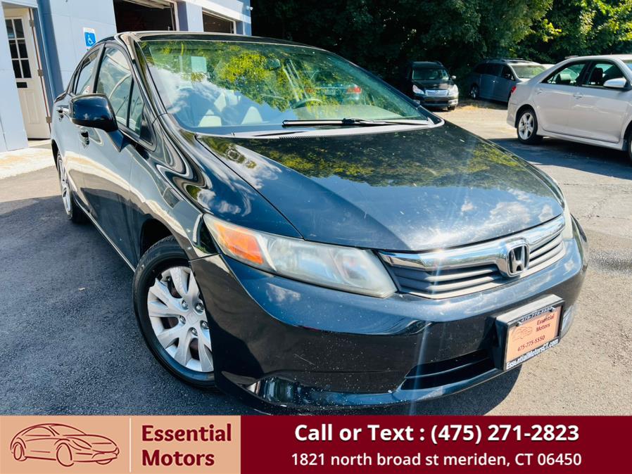 2012 Honda Civic Sdn 4dr Auto LX PZEV, available for sale in Meriden, Connecticut | Essential Motors. Meriden, Connecticut 2012 Honda Civic Sdn 4dr Auto LX PZEV, available for sale in Meriden, Connecticut | Essential Motors. Meriden, Connecticut