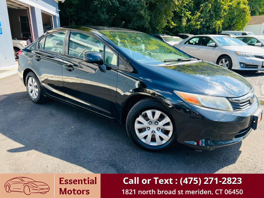 2012 Honda Civic Sdn 4dr Auto LX PZEV, available for sale in Meriden, Connecticut | Essential Motors. Meriden, Connecticut 2012 Honda Civic Sdn 4dr Auto LX PZEV, available for sale in Meriden, Connecticut | Essential Motors. Meriden, Connecticut