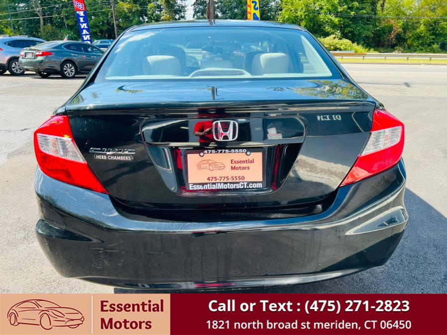 2012 Honda Civic Sdn 4dr Auto LX PZEV, available for sale in Meriden, Connecticut | Essential Motors. Meriden, Connecticut 2012 Honda Civic Sdn 4dr Auto LX PZEV, available for sale in Meriden, Connecticut | Essential Motors. Meriden, Connecticut