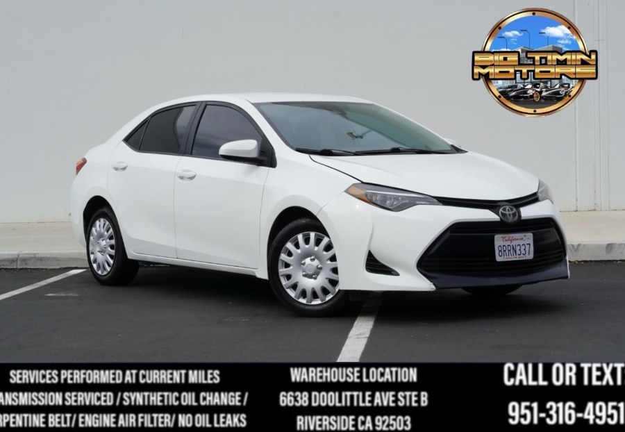 2018 Toyota Corolla LE LE(BACK UP CAM) (BLUETOOTH), available for sale in Riverside, California | Big Timin Motors LLC. Riverside, California 2018 Toyota Corolla LE LE(BACK UP CAM) (BLUETOOTH), available for sale in Riverside, California | Big Timin Motors LLC. Riverside, California