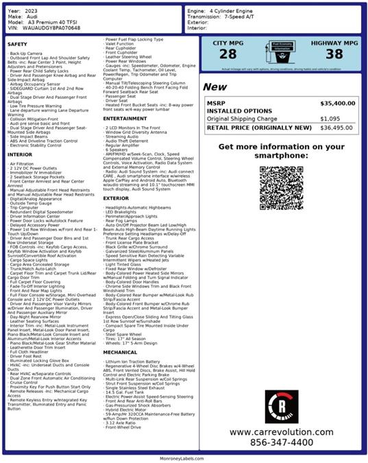 2023 Audi A3 Premium, available for sale in Maple Shade, New Jersey | Car Revolution. Maple Shade, New Jersey 2023 Audi A3 Premium, available for sale in Maple Shade, New Jersey | Car Revolution. Maple Shade, New Jersey