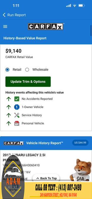 2017 Subaru Legacy 2.5i Premium, available for sale in Holyoke, Massachusetts | Adam Auto Sales. Holyoke, Massachusetts 2017 Subaru Legacy 2.5i Premium, available for sale in Holyoke, Massachusetts | Adam Auto Sales. Holyoke, Massachusetts