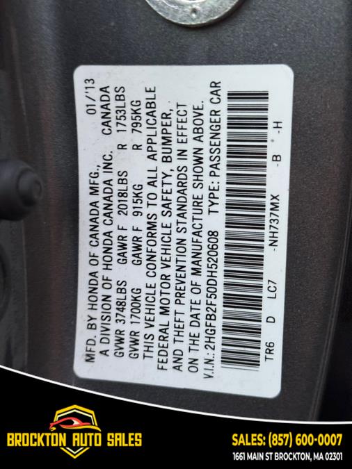 2013 Honda Civic Sdn 4dr Auto LX, available for sale in BROCKTON, Massachusetts | Brockton Auto Sales Inc. BROCKTON, Massachusetts 2013 Honda Civic Sdn 4dr Auto LX, available for sale in BROCKTON, Massachusetts | Brockton Auto Sales Inc. BROCKTON, Massachusetts