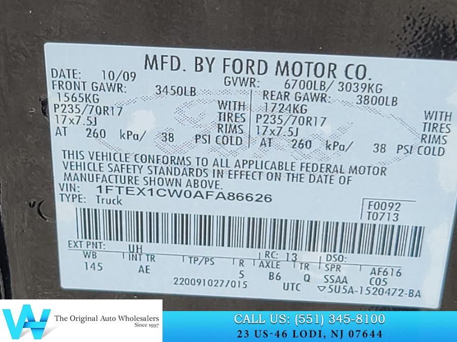 2010 Ford F-150 2WD SuperCab 145" XL, available for sale in Lodi, New Jersey | AW Auto & Truck Wholesalers, Inc. Lodi, New Jersey 2010 Ford F-150 2WD SuperCab 145" XL, available for sale in Lodi, New Jersey | AW Auto & Truck Wholesalers, Inc. Lodi, New Jersey