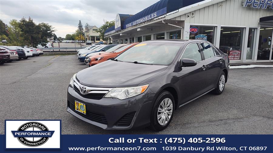 2012 Toyota Camry 4dr Sdn I4 Auto LE (Natl), available for sale in Wilton, Connecticut | Performance Motor Cars Of Connecticut LLC. Wilton, Connecticut 2012 Toyota Camry 4dr Sdn I4 Auto LE (Natl), available for sale in Wilton, Connecticut | Performance Motor Cars Of Connecticut LLC. Wilton, Connecticut