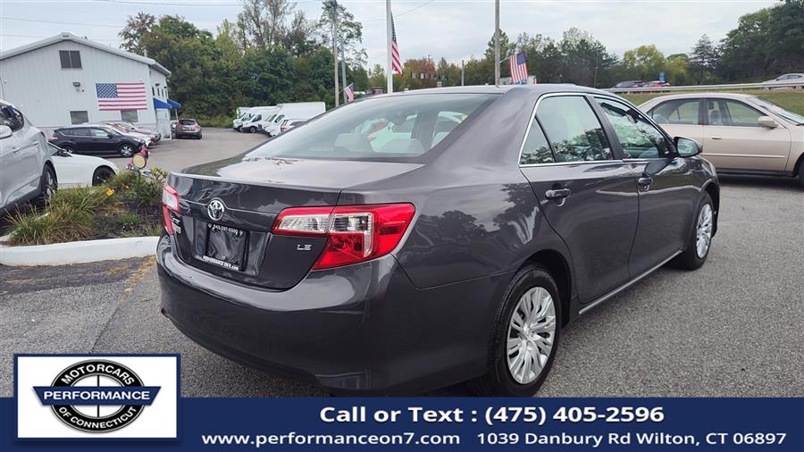 2012 Toyota Camry 4dr Sdn I4 Auto LE (Natl), available for sale in Wilton, Connecticut | Performance Motor Cars Of Connecticut LLC. Wilton, Connecticut 2012 Toyota Camry 4dr Sdn I4 Auto LE (Natl), available for sale in Wilton, Connecticut | Performance Motor Cars Of Connecticut LLC. Wilton, Connecticut