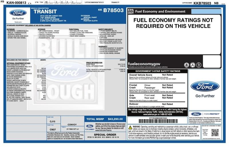 2019 Ford Transit Van T-250 HR EXT, available for sale in Maple Shade, New Jersey | Car Revolution. Maple Shade, New Jersey 2019 Ford Transit Van T-250 HR EXT, available for sale in Maple Shade, New Jersey | Car Revolution. Maple Shade, New Jersey