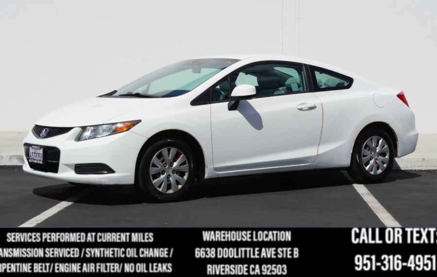 2012 Honda Civic Cpe LX 2dr Auto LX, available for sale in Riverside, California | Big Timin Motors LLC. Riverside, California 2012 Honda Civic Cpe LX 2dr Auto LX, available for sale in Riverside, California | Big Timin Motors LLC. Riverside, California