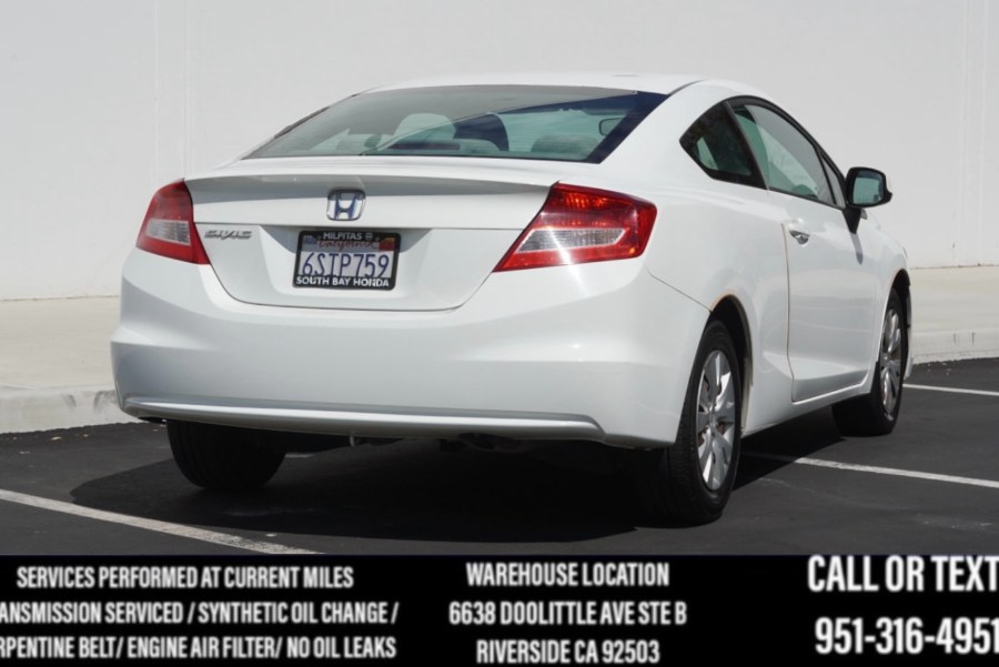 2012 Honda Civic Cpe LX 2dr Auto LX, available for sale in Riverside, California | Big Timin Motors LLC. Riverside, California 2012 Honda Civic Cpe LX 2dr Auto LX, available for sale in Riverside, California | Big Timin Motors LLC. Riverside, California