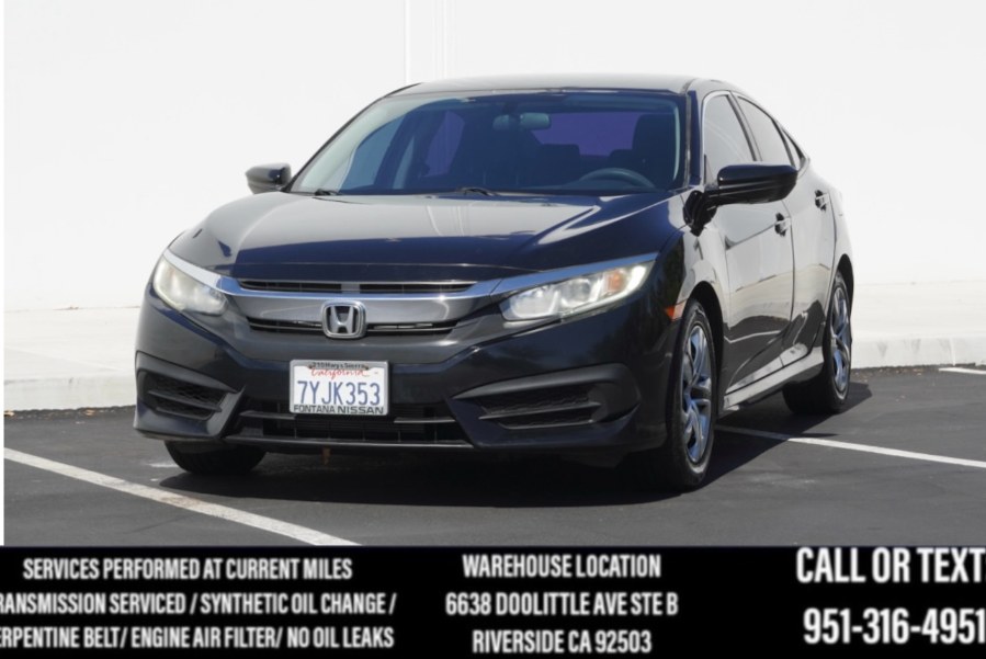2017 Honda Civic Sedan LX (BLACK INTERIOR) LX (BACK UP CAM) (BLUETOOTH), available for sale in Riverside, California | Big Timin Motors LLC. Riverside, California 2017 Honda Civic Sedan LX (BLACK INTERIOR) LX (BACK UP CAM) (BLUETOOTH), available for sale in Riverside, California | Big Timin Motors LLC. Riverside, California