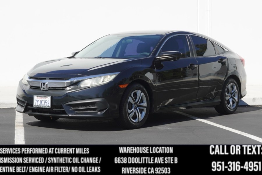 2017 Honda Civic Sedan LX (BLACK INTERIOR) LX (BACK UP CAM) (BLUETOOTH), available for sale in Riverside, California | Big Timin Motors LLC. Riverside, California 2017 Honda Civic Sedan LX (BLACK INTERIOR) LX (BACK UP CAM) (BLUETOOTH), available for sale in Riverside, California | Big Timin Motors LLC. Riverside, California