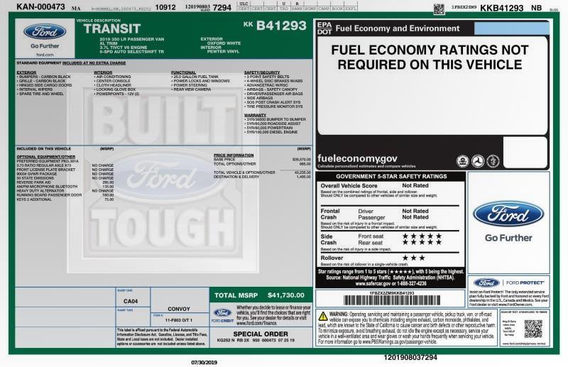 2019 Ford Transit-350 XL PASS VAN LR 12, available for sale in Maple Shade, New Jersey | Car Revolution. Maple Shade, New Jersey 2019 Ford Transit-350 XL PASS VAN LR 12, available for sale in Maple Shade, New Jersey | Car Revolution. Maple Shade, New Jersey