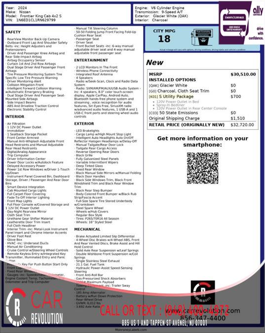 2024 Nissan Frontier S KING CAB, available for sale in Avenel, New Jersey | Car Revolution. Avenel, New Jersey 2024 Nissan Frontier S KING CAB, available for sale in Avenel, New Jersey | Car Revolution. Avenel, New Jersey