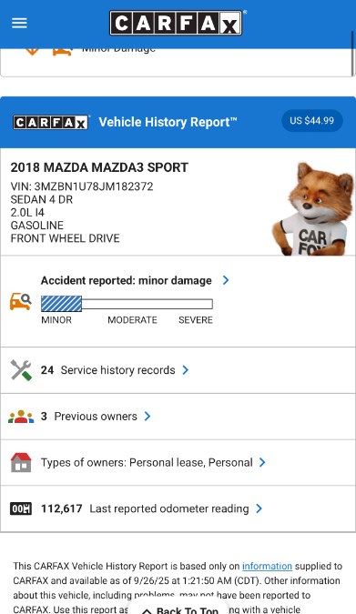 2018 Mazda Mazda3 4-Door Sport Auto, available for sale in Riverside, California | Big Timin Motors LLC. Riverside, California 2018 Mazda Mazda3 4-Door Sport Auto, available for sale in Riverside, California | Big Timin Motors LLC. Riverside, California