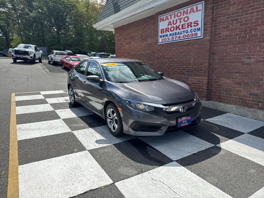 2016 Honda Civic Sedan 4dr LX, available for sale in Waterbury, Connecticut | National Auto Brokers, Inc.. Waterbury, Connecticut 2016 Honda Civic Sedan 4dr LX, available for sale in Waterbury, Connecticut | National Auto Brokers, Inc.. Waterbury, Connecticut