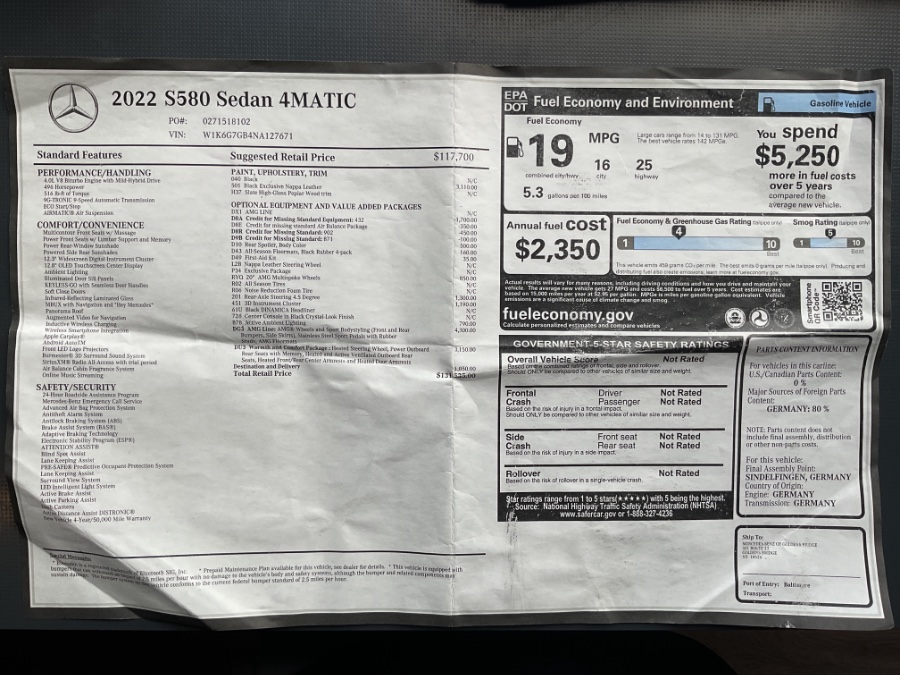 2022 Mercedes-Benz S-Class S 580 4MATIC Sedan, available for sale in Waterbury, Connecticut | Jim Juliani Motors. Waterbury, Connecticut 2022 Mercedes-Benz S-Class S 580 4MATIC Sedan, available for sale in Waterbury, Connecticut | Jim Juliani Motors. Waterbury, Connecticut