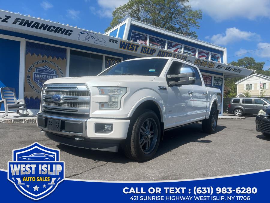 2015 Ford F-150 4WD SuperCrew 145" Platinum, available for sale in West Islip, New York | West Islip Auto Sales. West Islip, New York 2015 Ford F-150 4WD SuperCrew 145" Platinum, available for sale in West Islip, New York | West Islip Auto Sales. West Islip, New York