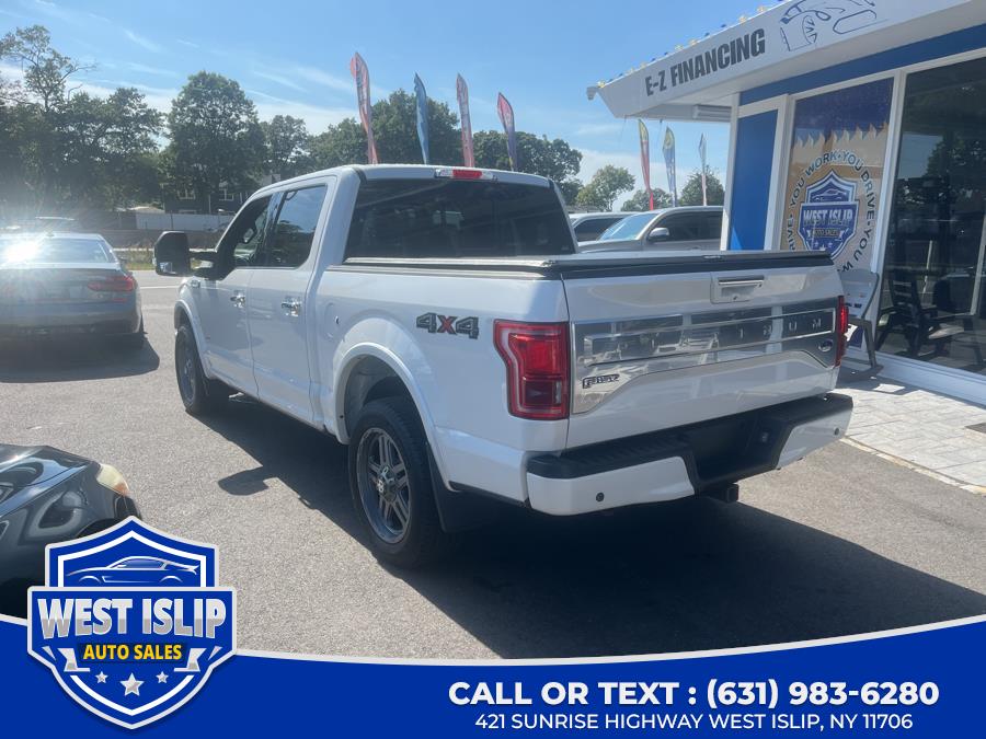 2015 Ford F-150 4WD SuperCrew 145" Platinum, available for sale in West Islip, New York | West Islip Auto Sales. West Islip, New York 2015 Ford F-150 4WD SuperCrew 145" Platinum, available for sale in West Islip, New York | West Islip Auto Sales. West Islip, New York